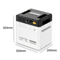 Système de stockage d'énergie tout-en-un mobile pour la maison 1000W 2000Wh, batterie au lithium LiFePO4, générateur solaire, centrale électrique avec UPS