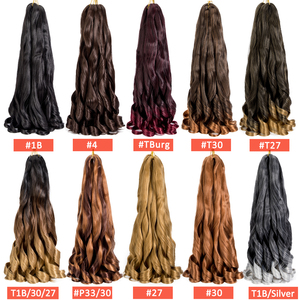 <span class=keywords><strong>Extension</strong></span> per trecce sintetiche Originea, riccioli francesi all'uncinetto, ondulati, pre-stirati, resistenti, senza grovigli, per donne di colore - Product Image 6