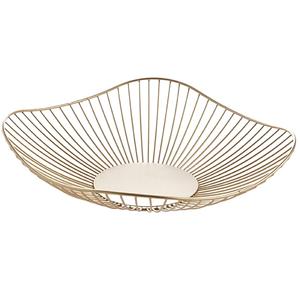 Plateau à fruits rond classique en fer forgé, portable, capacité 0-1L, pour table basse - Product Image 5