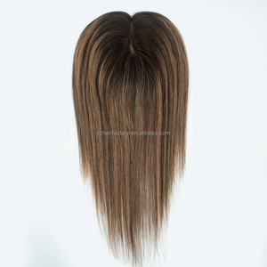 Topper en soie personnalisé de haute qualité pour femmes souffrant de perte de cheveux, en cheveux vierges de qualité supérieure - Product Image 1