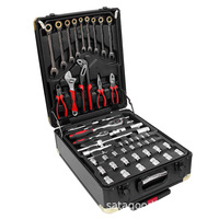 499 pièces 187 pièces Kit de réparation automobile pour mécanicien avec clé à cliquet, jeu de douilles et outils de quincaillerie, avec mallette en aluminium
