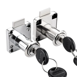 Nouvelle serrure de tiroir de bureau en acier laminé à froid, en alliage de zinc avec clés, loquet de meuble, quincaillerie antivol pour porte de meuble et armoire - Product Image 3