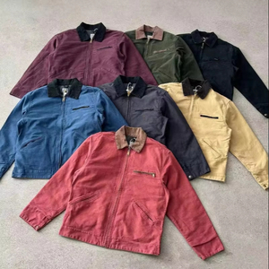 Áo khoác gió vải <span class=keywords><strong>canvas</strong></span> dày dặn 16 oz, in logo tùy chỉnh OUNA, chất liệu 100% cotton <span class=keywords><strong>canvas</strong></span>, dành cho nam, mùa đông - Product Image 1