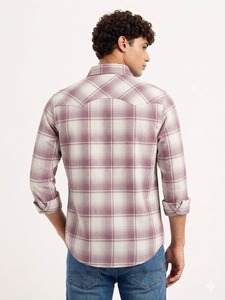 Camisa Oxford a Cuadros de Algodón Premium para Hombre, Corte Slim, Manga Larga, Calidad de Exportación, Proveedor Mayorista - Product Image 2