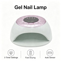 Lampe à ongles UV LED 268W, 57 perles, séchoir professionnel pour ongles en gel avec 4 minuteurs, durcissement rapide pour ongles en gel