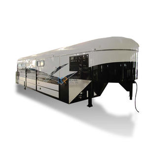 Remorque de transport de chevaux de luxe à col de cygne pour 3 chevaux, avec logement, cuisine, remorque flottante pour chevaux, norme australienne - Product Image 1