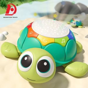 HUADA 2023 divertido gatear aprendizaje eléctrico Control remoto Musical comodidad estrella noche luz bebé tortuga proyector juguete para niños - Product Image 2