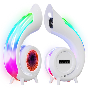 Latest Design Shape Fullrange <b>Speaker</b> BT <b>Speaker</b> Night Light Multifunctional with <b>Speaker</b> Wireless Charger Led Lamp - Product Image 2