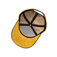 Gorras de Béisbol Personalizadas de Gamuza de 5 Paneles de Calidad Original OEM/ODM, Gorras con Barba Dorada