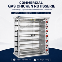 Rôtissoire électrique 7 étages en acier inoxydable pour 30 poulets, certifiée CE, fabriquée en Chine, à vendre