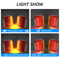 Kit de feux arrière LED magnétiques sans fil rechargeables 12V, clignotants, étanches IP67, construction en alliage d'aluminium, pour camion/remorque