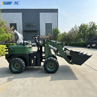 YGZG Radlader Elektrischer Mini 4-Rad-Lader Hydraulisch Gesteuerter Radlader zum Verkauf Kleiner Multifunktionaler Radlader