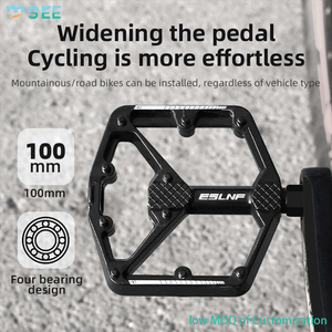 Pédales de vélo SeeMore antidérapantes à dégagement rapide, double roulement scellé en alliage d'aluminium, colorées - Product Image 5