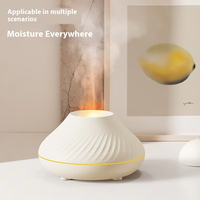 Diffuseur d'arômes USB portable avec flamme simulée, humidificateur, purificateur d'air aux huiles essentielles pour voiture, voyage, bureau