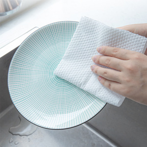 Paño de limpieza de doble uso, húmedo y seco, cuadrado, blanco, absorbente, grueso, para ollas y sartenes - Product Image 1
