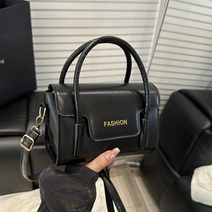2026 New Fashion Letter Print Mini <strong>Handbag</strong>, Women's <strong>Small</strong> Tote Crossbody Bag with Adjustable Strap, Casual <strong>Black</strong> Shoulder Purse - Product Image 1