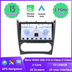 Android 13 Auto 2 Din Autoradio Benz W203 W209 W219 Classe A Classe C <span class=keywords><strong>CLK200</strong></span> C230 G500 2K Tableau de bord Multimédia 12 + 256 Go Android 13 - Product Image 2