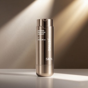 Flacon cosmétique sans air en plastique torsadable, tendance, plaqué or et argent brillant, rechargeable, 25 ml et 45 ml, pour sérum et lotion. - Product Image 2