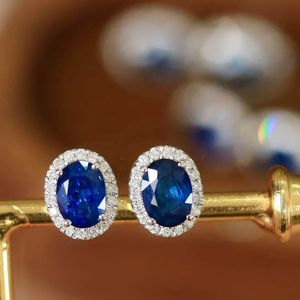 Pendientes de Oro Blanco Xinfly de 18K con Diamantes y Zafiro Azul Natural de 2.3ct, con Perla, para Regalo de Boda o Fiesta - Product Image 4