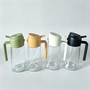 Distributeur et pulvérisateur d'huile <span class=keywords><strong>de</strong></span> <span class=keywords><strong>cuisine</strong></span> écologique réutilisable, bouteille en verre <span class=keywords><strong>de</strong></span> 470 ml, bouteille pulvérisatrice en verre 2 en 1 pour la <span class=keywords><strong>cuisine</strong></span> - Product Image 1