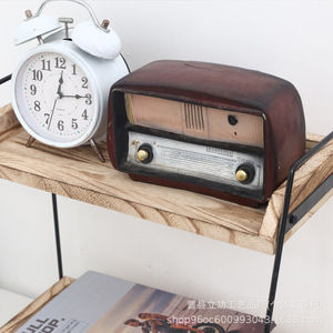 Double Layer Wooden <b>Desk</b> Organizer Iron Frame Storage Rack For Office Home Countertop Use Rectangle Standing Type 2 Tier - Product Image 2