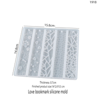 Marque-page Silicone résine moule Rectangle feuilles Texture fleur en forme époxy Silicone coulée moules 3D bricolage faisant artisanat à la main