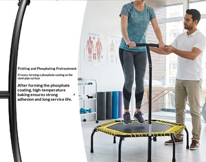 <span class=keywords><strong>Trampoline</strong></span> de fitness pliable avec poignée réglable, capacité de 500 kg, rebondisseur pour salle de sport à domicile - Product Image 3