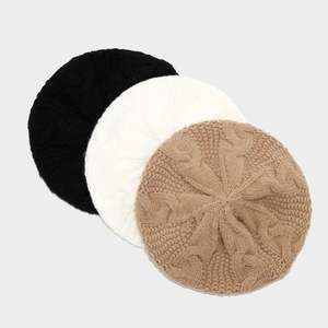 Nouvelle Collection Automne Hiver 2025 – Béret d'hiver épais à motif tressé au crochet pour femme élégante, idéal pour l'extérieur - Product Image 1