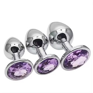 Ensemble de Plugs Anaux Portables en Acier Inoxydable Rond, Colorés, Taille Moyenne, pour Adultes, avec Pierres Précieuses, pour Femmes - Product Image 4