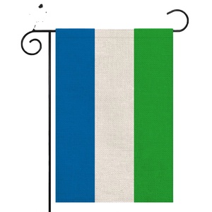 Bandera de Sierra Leona para Exteriores, Material de Lino de Alta Calidad, 12*18 Pulgadas, Más Estilos para Elegir - Product Image 1