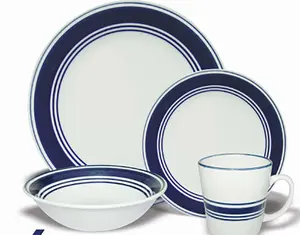 16pc stoneware handpainted dinner set european ceramic blue china dinnerware 16 pcs dinner set