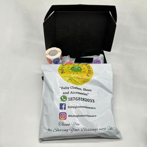 Sacs d'expédition en polyéthylène avec logo personnalisé imprimé en couleur pleine, motif blanc - Product Image 3