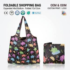 Sac fourre-tout pliable en polyester Ripstop, personnalisé avec logo, réutilisable, écologique et tendance, idéal pour les courses quotidiennes (vente en gros) - Product Image 4
