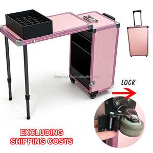 Station de travail pour technicien en ongles, mobilier de salon pliable, chariot de <span class=keywords><strong>manucure</strong></span> roulant, table professionnelle multifonctionnelle, trousse de maquillage - Product Image 2