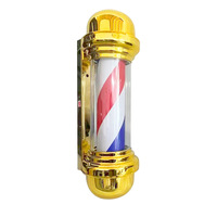 Nouvelle enseigne de salon de coiffure LED cylindrique rétro en cuir, style moderne et minimaliste, rotative et lumineuse, modèle 2025