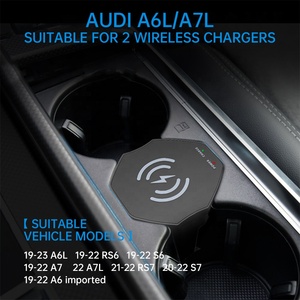 Cargador Inalámbrico Magnético CARSOUL para <span class=keywords><strong>Audi</strong></span> A6 C8/A7 S6 2019-2023, Carga Rápida de 15W MÁX., Instalación sin Pérdidas de 12-24V, Interior - Product Image 2
