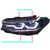 Pour les phares laser BMW Série 5 M5 F90, G38, G31, G30, commutation bicolore à double lentille, phares OSS modifiés DRL