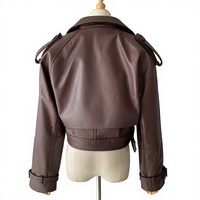 Veste Bomber en Peau de Mouton Naturelle pour Femmes, Coupe Slim, Respirante, Épaisse, à Bouton Unique, Luxe, Col Revers, Manches Chauve-Souris