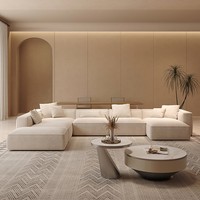 Hochwertige moderne modulare Sofa garnitur Möbel Moderner italienischer Stil Weißer Stoff Schnitts ofas