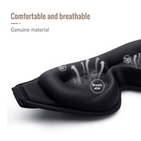 Masque de sommeil 3D personnalisé en satin noir et coton avec logo, en mousse à mémoire de forme, idéal pour les extensions de cils, le yoga et le sommeil
