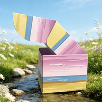 Boîte personnalisée avec logo, thème plage, boîte cadeau recyclable, emballage en carton ondulé, boîte d'expédition pour e-commerce, boîte pour bonbons et en-cas
