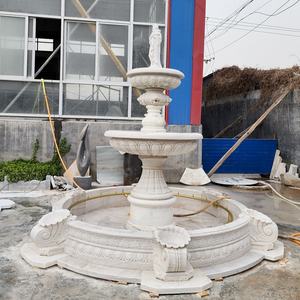 Haute qualité Fine sculpture blanche vierge <span class=keywords><strong>marie</strong></span> <span class=keywords><strong>fontaine</strong></span> d'eau en marbre naturel pour jardin - Product Image 6