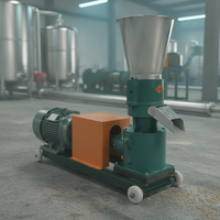 Machine de fabrication de granulés d'aliments pour animaux, durable et compacte, pour volailles et bétail.