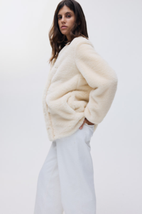 Chaqueta de Maternidad con Bolsillos para Usar Antes y Después del Bebé, Chaqueta de Forro Polar, Abrigo <span class=keywords><strong>Parka</strong></span> para Mujer, Chaqueta de Invierno de Lujo para Lactancia, 100% Poliéster - Product Image 5