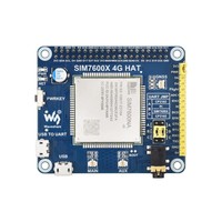 Waveshare SIM7600NA-H 4G HAT para Raspberry Pi LTE Cat-4 4G, Compatible con Comunicación, Posicionamiento GNSS, Interfaz UART, TCP/UDP