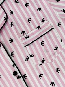 Set Pigiama Estivo da Donna Rosa Traspirante con Scollo a V, Pantaloncini in Poliestere a Vita Elastica, Due Pezzi per la <span class=keywords><strong>Notte</strong></span> - Product Image 4