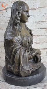 Fábrica personalizada fundición cobre latón escultura metal bronce <span class=keywords><strong>Mona</strong></span> Lisa busto - Product Image 4