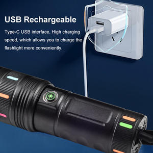 Có Thể Sạc Lại Số Hiển Thị Trắng Laser LED 800M Phạm Vi Ngoài Trời Đèn Pin Nhôm Hợp Kim Đèn Pin Huỳnh Quang Dải Torch - Product Image 6