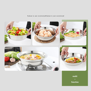Açık kamp barbekü yuvarlak paslanmaz çelik yemek tabakları hizmet aperatif Metal baharat meze yemekleri - Product Image 3