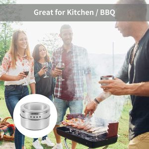 Stainless Steel Spice Kitchen Stainless Steel Seasoning Spice Tins Containers 4/6/8/10/12pcs Easy-Clean Rust-Free Magnetic Spice Jar